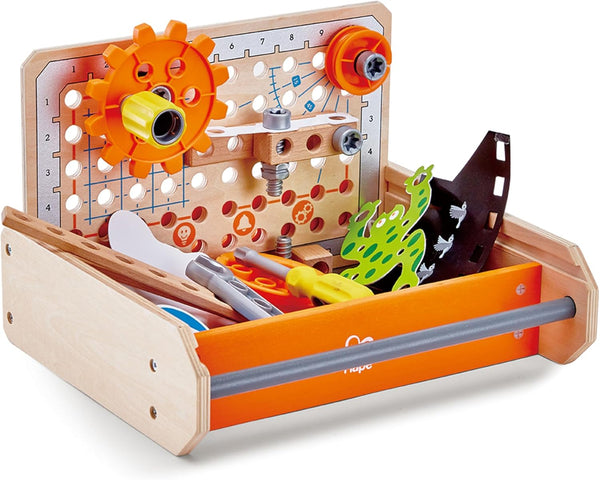 Hape Science Experiment Toolbox | Colorful Wooden 32 Experiment Kit, Fun Educational