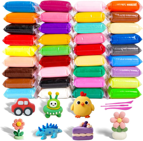 Cocurb Air Dry Clay - 36 Colors Modeling Clay for Kids, Boys and