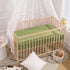 SiinvdaBZX Satin Mini Crib Sheets, 38 x 24In, Silky Soft Mini Portable Crib Sheets, Sage Green