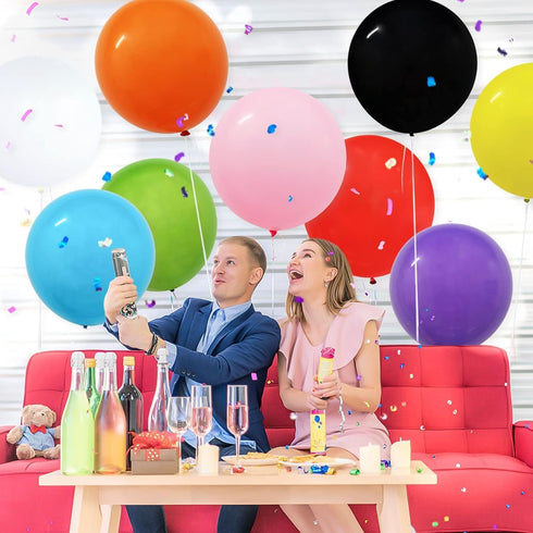 18 Inch Assorted Large Latex Balloons, Giant Heavy Duty for Christmas, Birthday, Wedding, Baby Shower Decorations