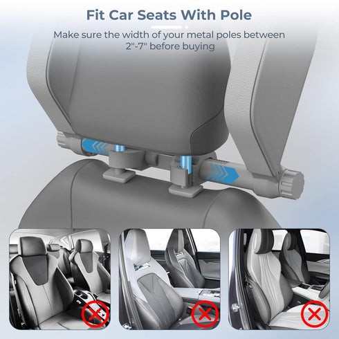 Yoocaa Car Headrest Pillow, Road Pal Headrest, Adjustable Car Seat Head Neck Support, U Shaped Car Sleeping Pillow