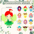 24 3D Geetery Pcs DIY Fairy Art Crafts Kit Creative Make Your Own Fairy Felt Sticker Puzzle for Kids Toddler Girls