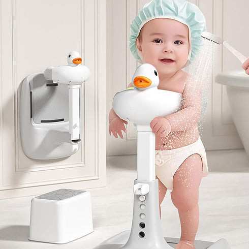 Haibinsuo 8-Claw 45-63cm 1-Step 8-24 Baby Shower Rack, Adjustable Height Baby Bathtub Stand with Anti-Slip Base, Easy