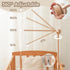 Moyii 360 Wooden Baby Mobile Arm for Crib Adjustable Beech Wood Mobile Holder, Foldable Baby Mobile Hanger