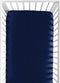 Sweet Jojo Designs Solid Navy Blue Baby or Toddler Fitted Crib Sheet