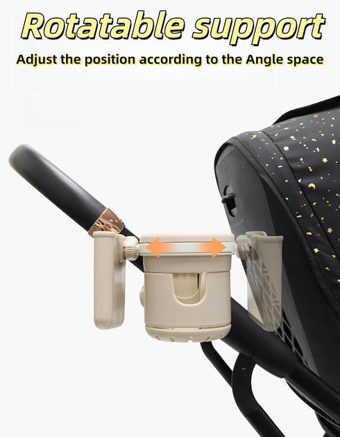 UIVXXUD 3-in-1 Stroller Cup Holder, Baby Stroller Accessories with Bottle Holder, Phone Mount, and Drink Caddy