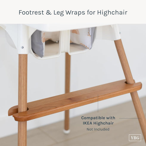 Set Yeah Baby Goods Adjustable Footrest & Leg Wrap Compatible with the IKEA Antilop Highchair (Cherry) - High Chair
