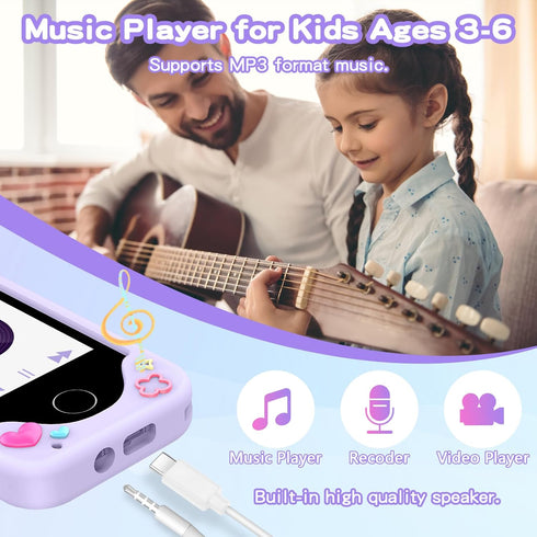 Kids Phone Toy Gift for Girls Age 3-8 - Toddler Smart Phone Dinosaur Learning Toys with Educational Games and Music
