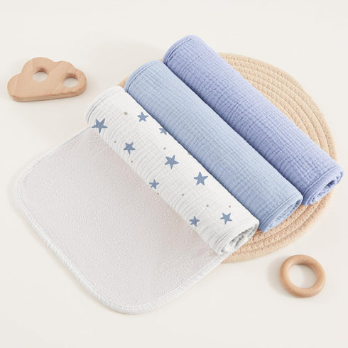 20x10in, 6 Pack Susurration Muslin Burp Cloths, Soft Baby Burping Cloths for Unisex Boys and Girls, Newborn Essentials