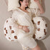 Detachable Body Pillow with Bear Print - Adjustable Maternity Support