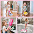Playset 2-4, 6-Piece Set TUZT Kids Cleaning Toys for Ages Compact Pretend Vacuum with Light & Sound (No Suction)