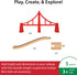 Sets 5-Piece Set 2 3 3 BRIO World Double Suspension Bridge - FSC-Certified Longest Wooden Train Track Bridge