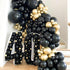 PartyWoo 60 pcs Gold and Black Balloons for Hip Hop, Hollywood, Disco Party Decorations