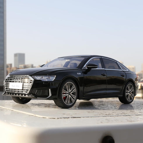BDTCTK Compatible 1:18 Audi A6L Model Car, Diecast Collectible Pull Back Toy Car with Sound and Light