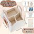 CimoroWin 14.6 10.6 8.7 Inch Large Baby Diaper Caddy Organizer Cute Bear Cotton Rope Empty Gift Basket for Baby Shower