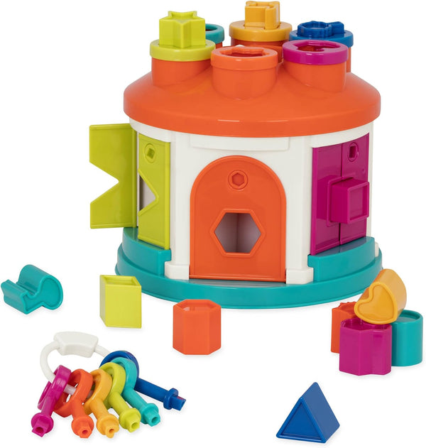 Battat Shape & Color Sorting Toy - Developmental Pattern Matching Game for Kids Age 2+ - Shape Sorter House