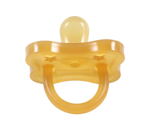 Symmetrical 1 Count (0-6 Sweetie Rubber Pacifier Star Shape Rubber Natural Rubber with Nipple Small)