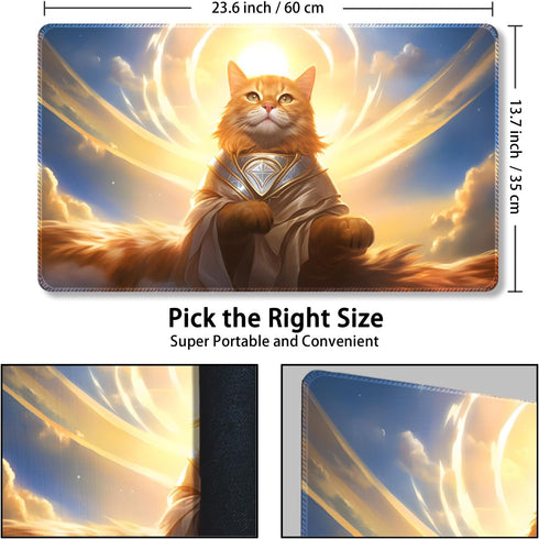 Playmat for MTG with Free Storage Bags, Game Mat 24 x 14 inches, TCG and Board Game Mat for Cards, Mousepad Desk Mats