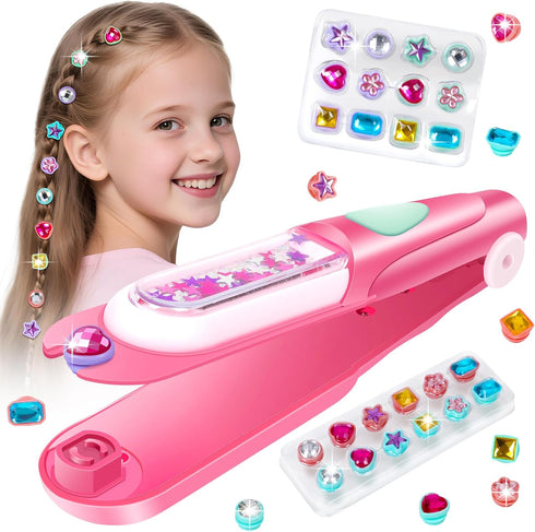 Vunrahsg Hair Gem Stamper Kit Hair Accessories for Girls Toy Bling Hair Styling