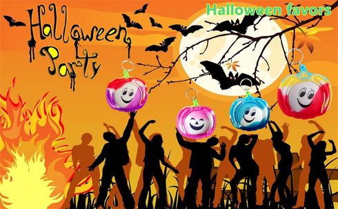 20 Packs Bulk Halloween Pumpkin Fidget Mini Pop - Kids Party Favors and Classroom Gifts
