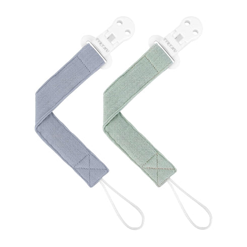 TYRY.HU Ribbon Baby Pacifier Clips Holder,2 Pack Binky Paci Holder Clips, Pacifier