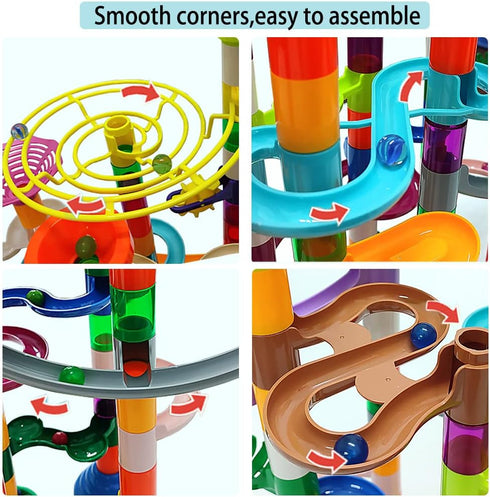 Marble Run for Kids - 150pcs Sturdy Building Toys for Ages 3-8, Fun Gifts for Boys and Girls