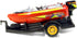 Mozlly Set 9 Inch Monster Truck Toys with Trailer Toy Boat - Friction Powered Hauling Truck and Trailer Toy, Big Toy