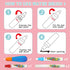 2 3 4 5 6 7 8 9 Water Doodle Mat- Kids Painting Writing Doodle Board Toy - Color Drawing Mat Bring Magic Pens