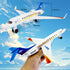 G650 3 OTONOPI Airplane Toy, Die Cast Metal Plane Toy Model Single Airlines, Pull Back Bump and Go Airbus Plane