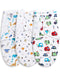 Bubble Bear Baby Boy Girl Swaddle Blankets, 3-6 Months, Hypoallergenic Adjustable Sleep Sacks, 3 Pack with Cute Patterns