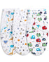 Bubble Bear Baby Boy Girl Swaddle Blankets, 3-6 Months, Hypoallergenic Adjustable Sleep Sacks, 3 Pack with Cute Patterns