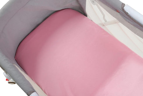 Tcmyyund Set 2 Pack Satin Bassinet Sheet Ultra Soft Silk Fit for Rectangle, Hourglass, Oval Bassinet Mattress Protect