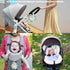 2 Pack No Touching Baby Car Seat Sign, Please Don't Touch Baby Safety Sign with Hanging Straps and Clip, Green Leaves