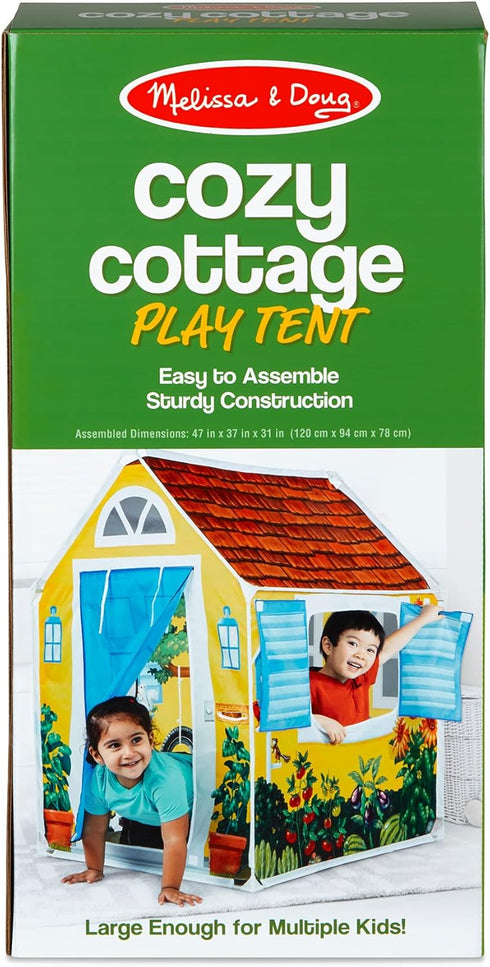 Melissa & Doug Cozy Cottage Fabric Play Tent and Storage Tote - Yellow