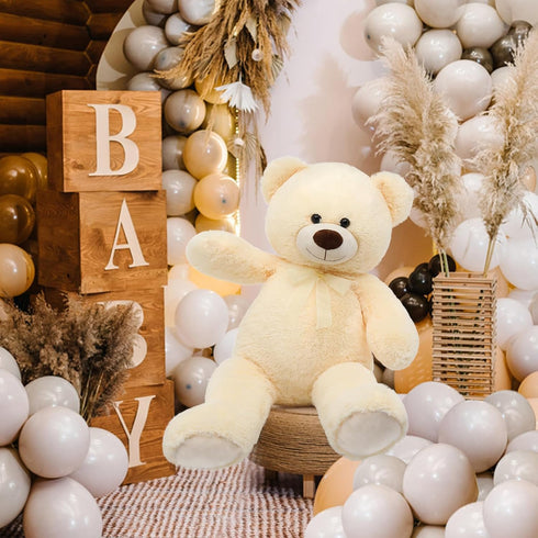 3 36 MorisMos Giant Teddy Bear Stuffed Animal ft, in Large Teddy Bear for Baby Shower Decor, Soft Big Stuffed Animal