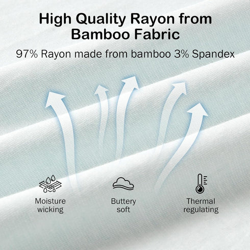 52" 28" BubblePanda Rayon Made from Bamboo Crib Sheets for Baby Boys Girls Neutral Soft Stretchy Fitted Crib Mattress