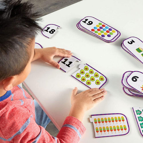 Learning Resources Counting Puzzle Cards, Kindergarten Readniness, Self Correcting Puzzles, Ages 4+Color, Multi