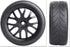 RC On Road Touring Tires and Wheels, Pre-Glued Set of 4 for 1/18 Traxxas Latrax Teton 1/10 4-Tec 2.0 3.0