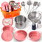 Kids Play Kitchen Toy Accessories Set, Colorful Stainless Steel Pots and Pans, Birthday Gifts for 3+ Girls Boys (Pink)