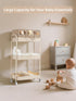 3 Fortella Baby Diaper Caddy, Tier Rolling Storage Cart for Baby Essentials, Diaper Cart with Detachable Dividers