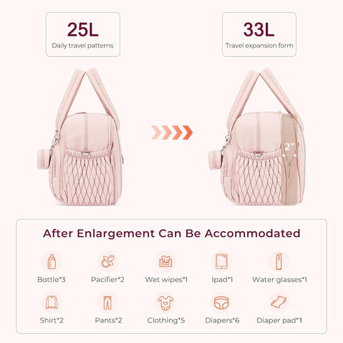 Spacious Telena Tote Diaper Bag for Women - Ideal for Hospital and Travel with Pacifier Case