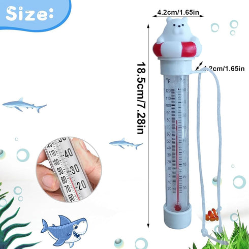 Generic Summer Temperature Gauge for Pool,Portable Easy Read Floating Toy - Spa Temperature Meter for Hot Tub