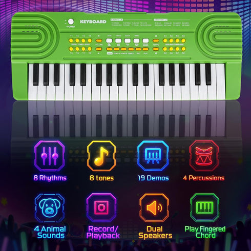 Drmukie 37 3 4 5 6 7 Upgraded Piano Keyboard Kids Toy for Toddlers Key Electric Pianos with Microphone Toys for Year