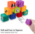 Kingtree Baby Blocks, 9PCS Soft Squeeze Building Blocks Stacking Toys for 6+ Months Babies, Educational Set