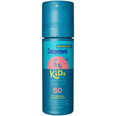Coppertone Kids Roll On Sunscreen Lotion SPF 50, Tear Free Kids Sunscreen