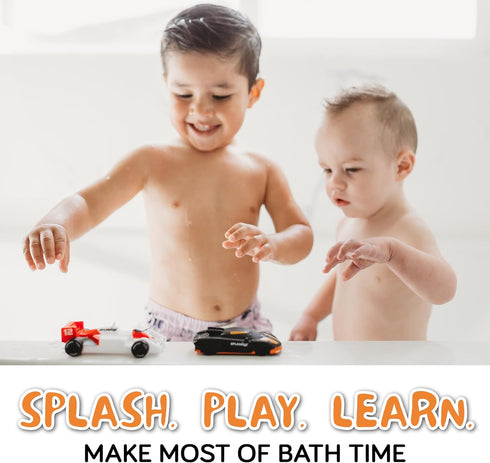 Mold Free Bath Toys for Babies and Toddlers - Car No Hole Bath Toys, Safe Fun Infant Baby Bath Toys