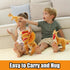Set 20.5" 3-5 Dinosaur Stuffed Animal Family - Dilophosaurus Father with Baby Dinosaur Egg Plush Toys, Soft Stuffed