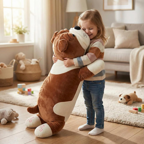 Vertintong 39.4" Soft Dog Plush - Huggable Stuffed Animal Pillow for Kids Birthday Gift - Large Cuddle Puppy Toy
