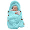 XMWEALTHY Newborn Baby Wrap Swaddle Blanket, Knit Sleeping Bag, Stroller Wrap (Sky Blue, 0-6 Month)