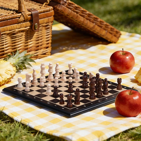Set 12 Inch 2 1 2 Sets Peradix Magnetic Chess Classic in with Chess Pieces, Wood Board Box with Storage, Extra Queens